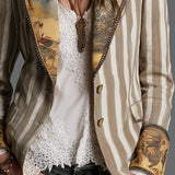 Roberta | Blazer Listrado Artístico
