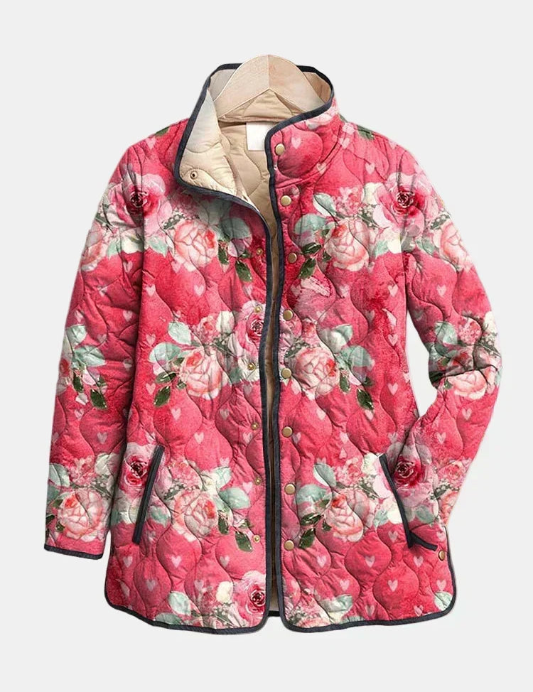 Casaco Acolchoado Rosas Poudradas Christine
