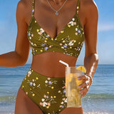 ROMINA™ | Bikini Sexy Entrecruzado Impresso Floral