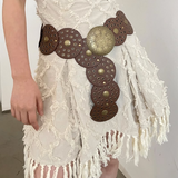 Vanessa - Cinto Boho Castanho para Mulheres