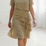 Juliette – Vestido elegante fluido com volantes