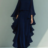 Aurora | Conjunto Elegante em Chiffon com Folhos