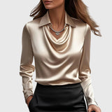Aisha™ | Blusa fluida brilhante