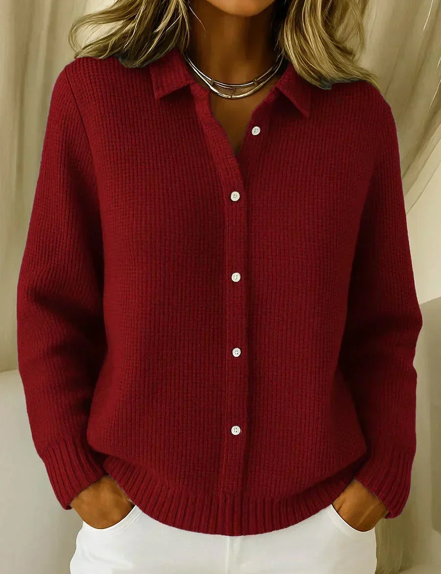 Katrina | Cardigan Botão em Tricot Texturizado