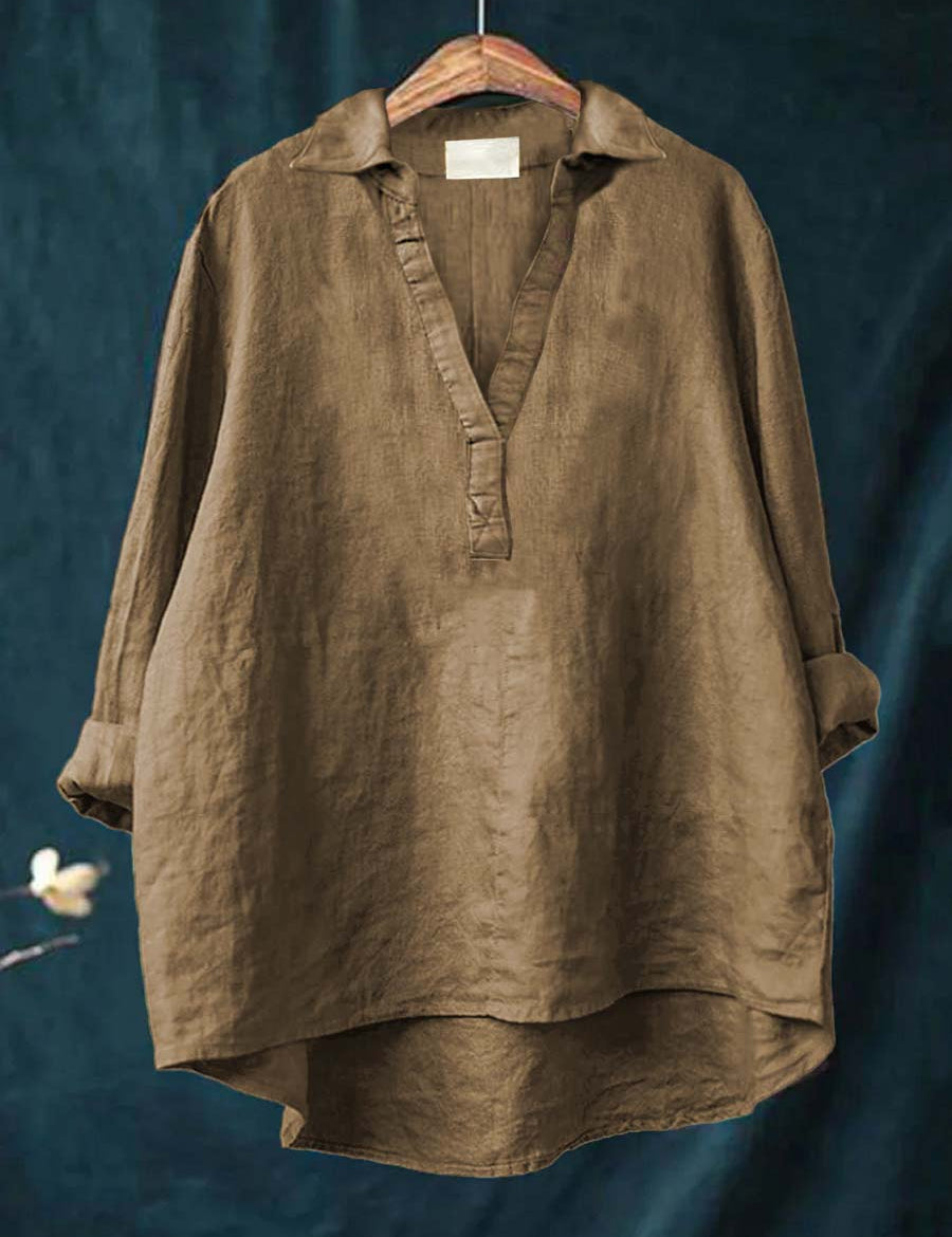 Andrea | Blusa de Linho Elegante para o Verão