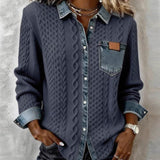 Makayla™ | Chemise em malha contrastante