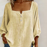 Sherri™ | Blusa elegante com decote quadrado
