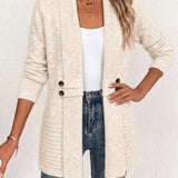 Elegante Cardigan para Mulheres - Frente Aberta & Cintura Ajustada