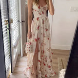 Paola | Vestido floral romântico com decote em V