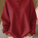 Milagros | Sweater Henley Gofrada