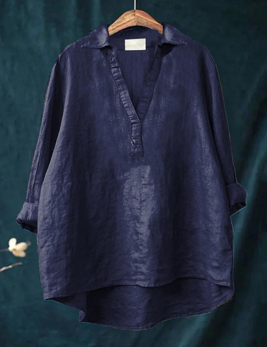 Andrea | Blusa de Linho Elegante para o Verão