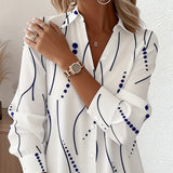 Camisa de Vestir com Colarinho Ondulado