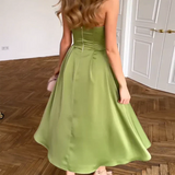 Liora | Vestido Midi Elegante Sem Alças