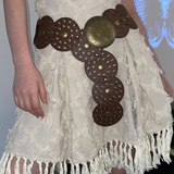 Vanessa - Cinto Boho Castanho para Mulheres