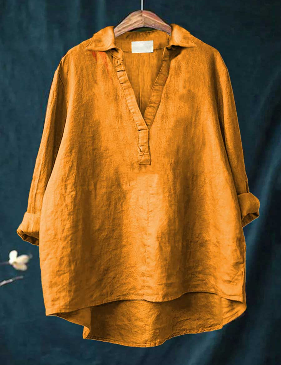 Andrea | Blusa de Linho Elegante para o Verão