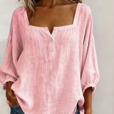 Sherri™ | Blusa elegante com decote quadrado
