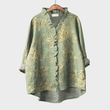 Léontine™ | Blusa com folhos refinada