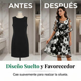 Elisa - Vestido de chiffon floral elegante