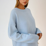 Heidi | Sweater de Gola Redonda Oversized e Relaxado