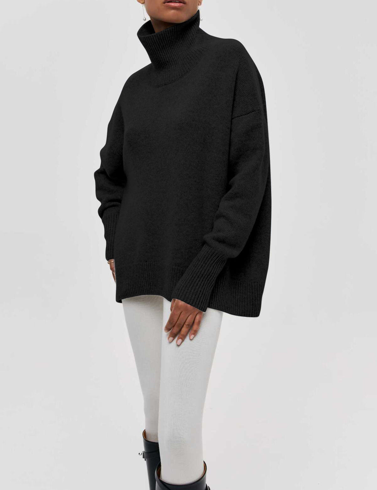 Georgina | Sweater de Gola Alta Relaxado