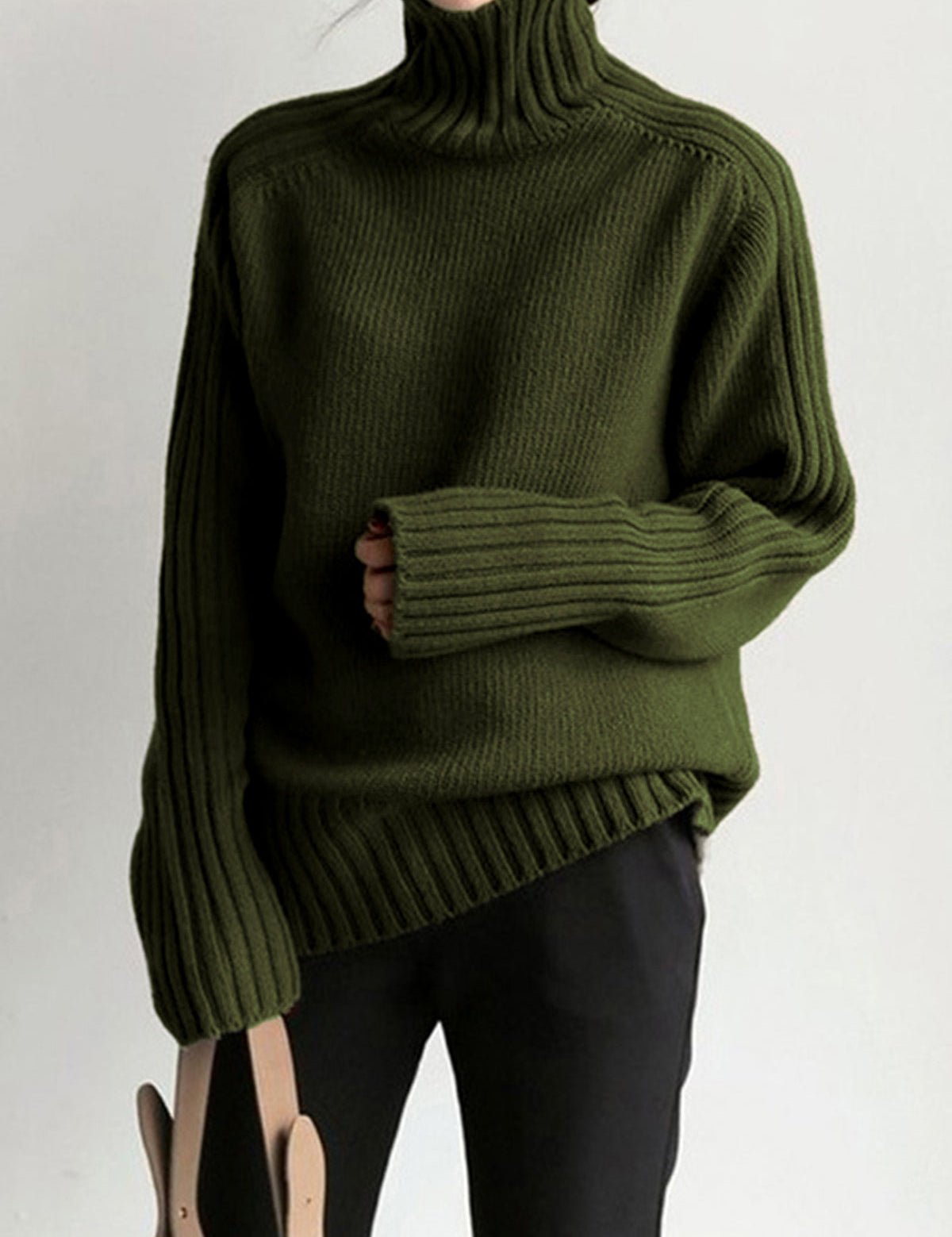 Fern | Sweater de Gola Alta Canelada