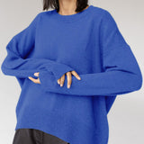 Heidi | Sweater de Gola Redonda Oversized e Relaxado