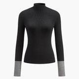 Isla | Sweater de Gola Alta com Punhos em Contraste
