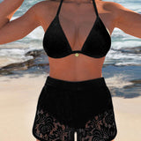 Sofía™ | Elegante bikini de renda lisa