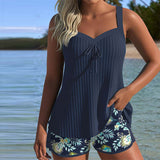 Laluna® | Tankini riscado com calções de praia em dois peças