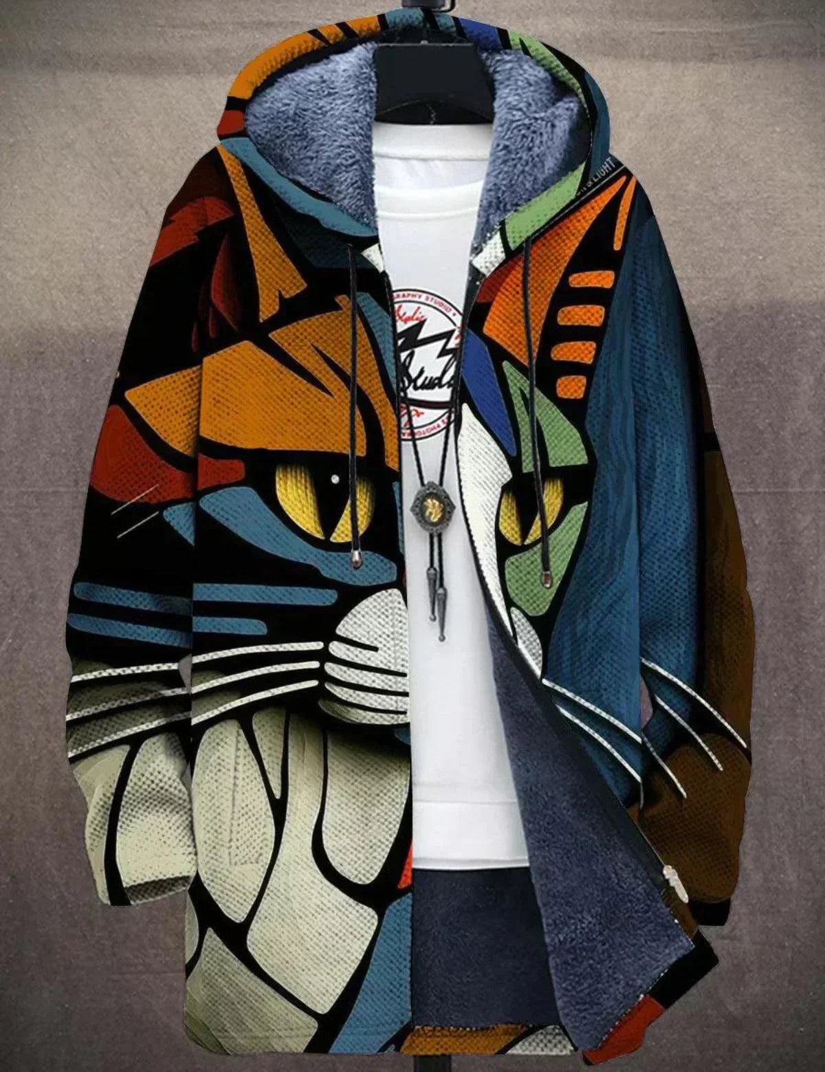 Rosalind | Cardigan Artístico com Capuz