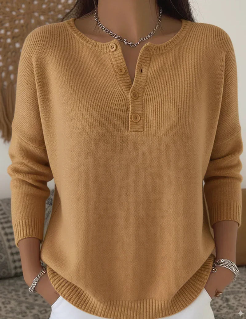Helena | Jersey de Ponto com Botões Henley