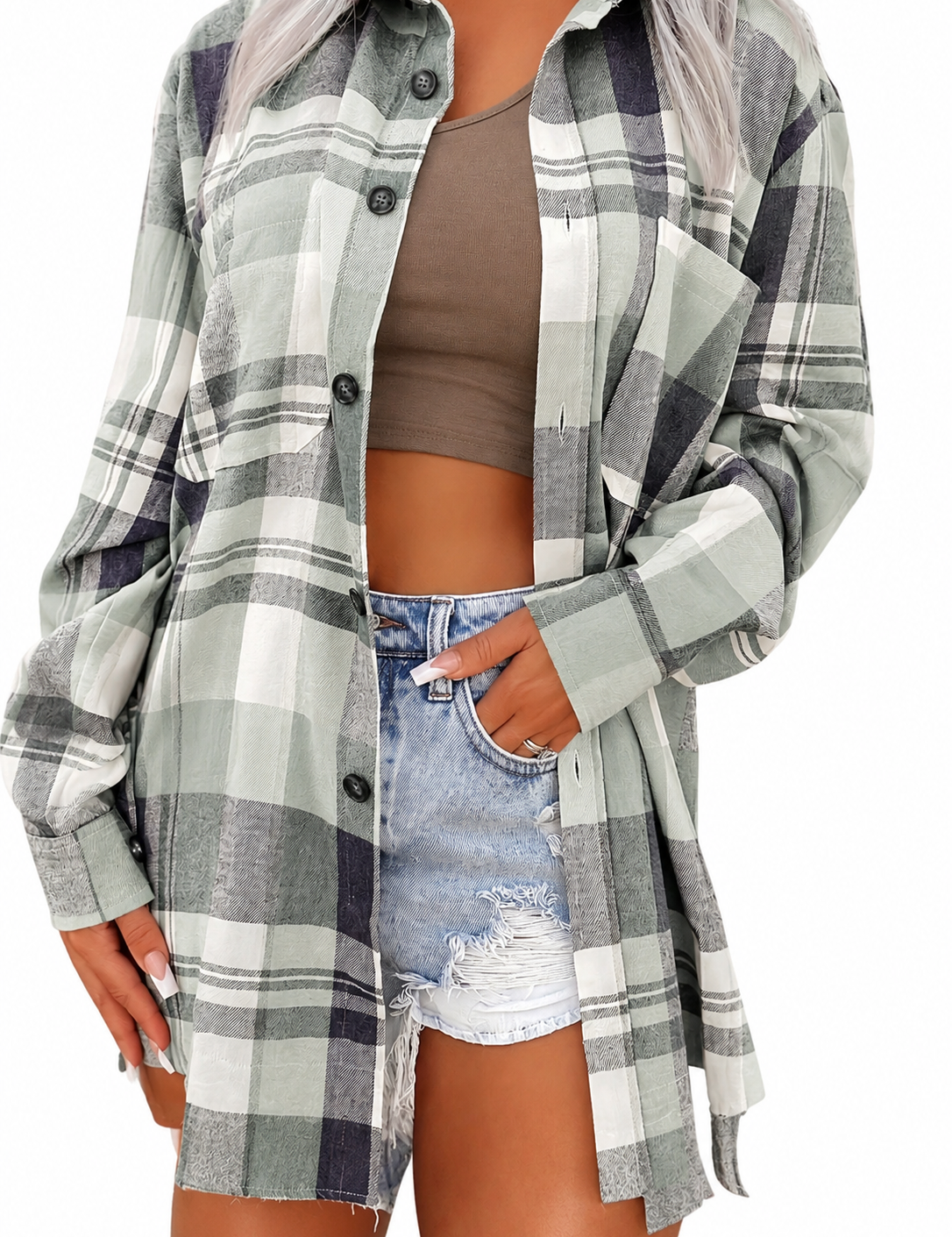 CAMISA DE MANGAS LONGAS PARA MULHERES