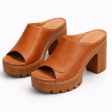 Mizella | Sandálias de Plataforma Elegantes com Salto Grosso