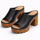 Mizella | Sandálias de Plataforma Elegantes com Salto Grosso