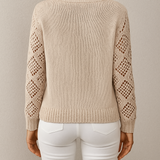 Claudia | Sweater de Malha com Trabalho em Ponto Aéreo
