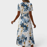 Denise™ | Vestido de corte midi com padrão floral