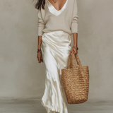 Helena | Vestido Midi de Cetim com Pullover Incluído