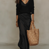 Helena | Vestido Midi de Cetim com Pullover Incluído