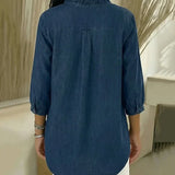 Maud™ | Blusa fluida com decote V e volantes