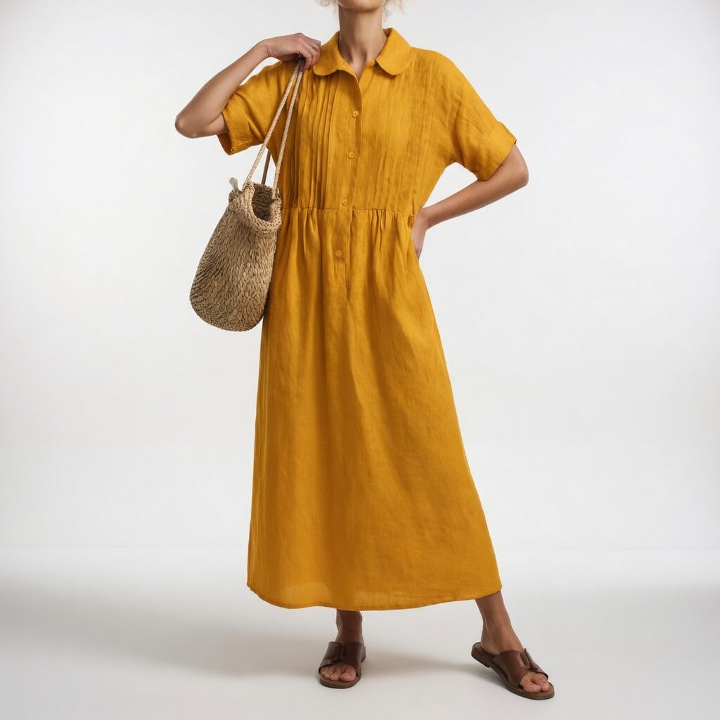 Lysandra — Vestido camisa fluido de verão