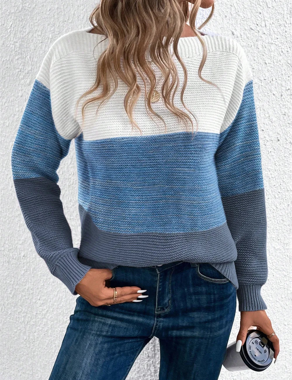 Carys | Sweater de Gola Barco em Cores