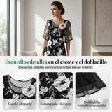 Elisa - Vestido de chiffon floral elegante