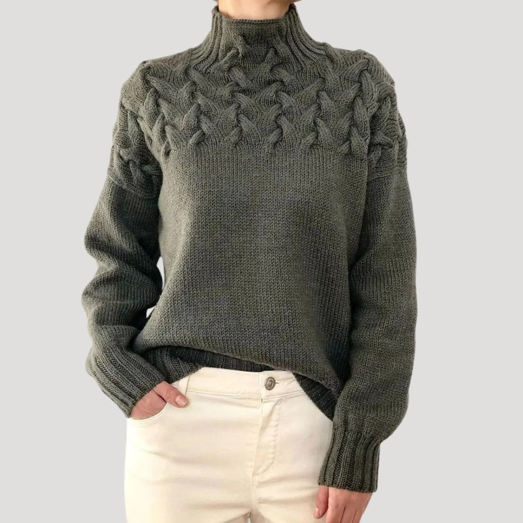 Denise | Sweater de Malha com Gola Alta