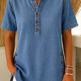 Apolline™ | Blusa em denim de algodão