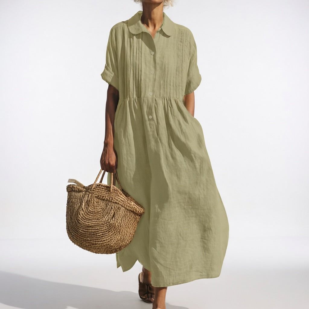 Lysandra — Vestido camisa fluido de verão