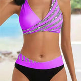 Mona - Bikini estampado em tons quentes