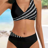 Mona - Bikini estampado em tons quentes