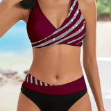 Mona - Bikini estampado em tons quentes