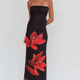 Svala | Vestido florido sem alças