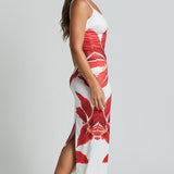Iselin | Robe midi com flores